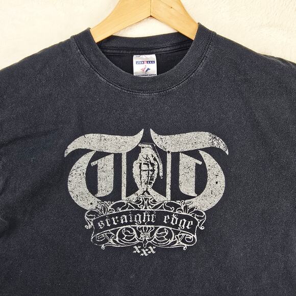 Vintage Throwdown Straight Edge Shirt Mens Medium Hardcore Punk Band Y2K 90s - Picture 4 of 9